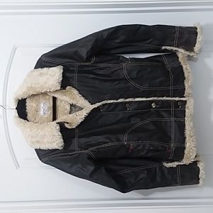 Carolina Colours Faux Fur Stripe Bomber Jacket